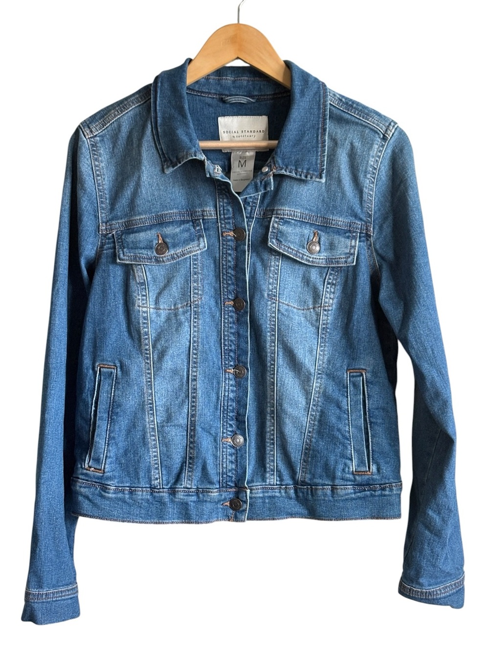 Social Standard by Sanctuary Denim Jean Jacket Size Medium Classic